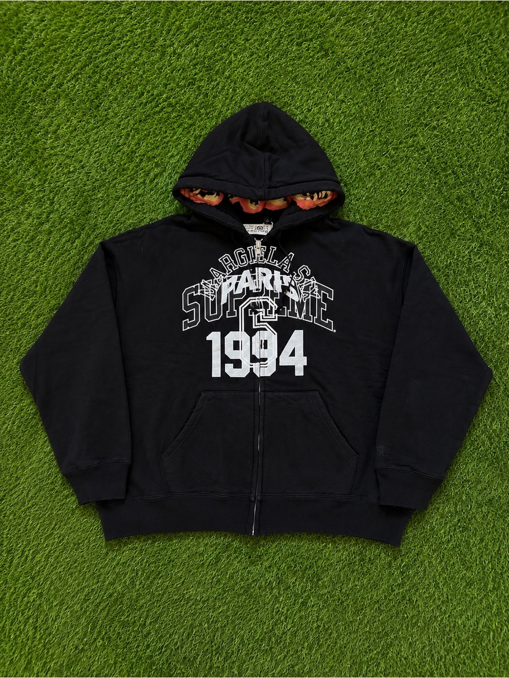 Black Maison Margiela Supreme zip up